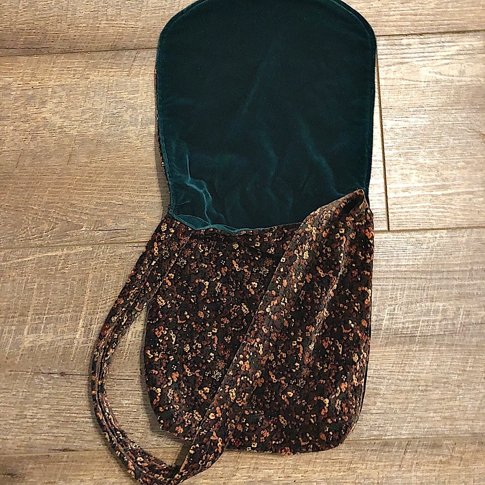 Velvet floral bag